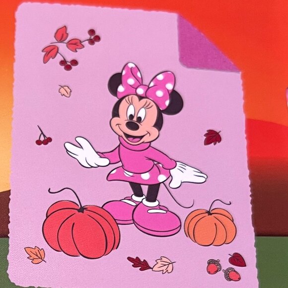 Cute Halloween baby blanket Disney Minnie Mouse Fall Autumn Pumpkin 30” X 40” - Picture 1 of 5
